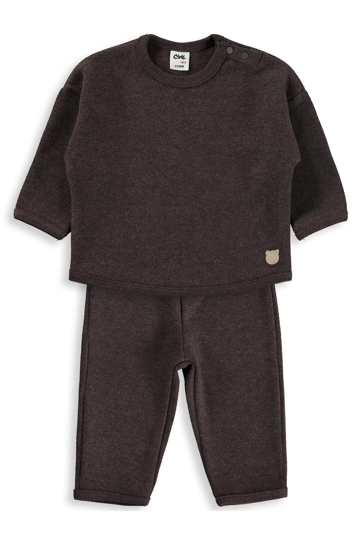 Civil Baby Basic 6-18 Ay Takım - Kahve
