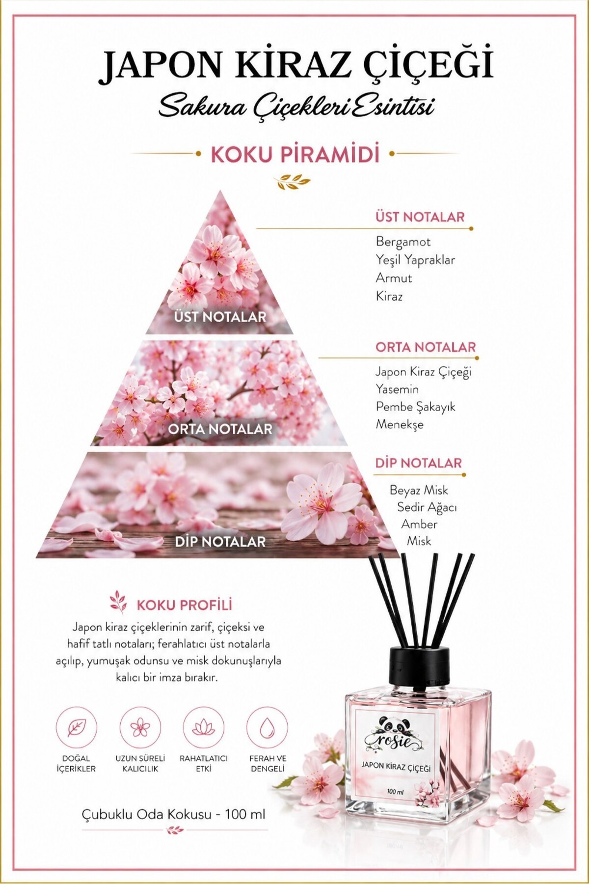 ست ۶ عددی حوله زمین مایکرو فیبر Easy Clean مدل Kiraz Çiçeği با ۲۰ برگ - همراه با عطر اتاق Rosie