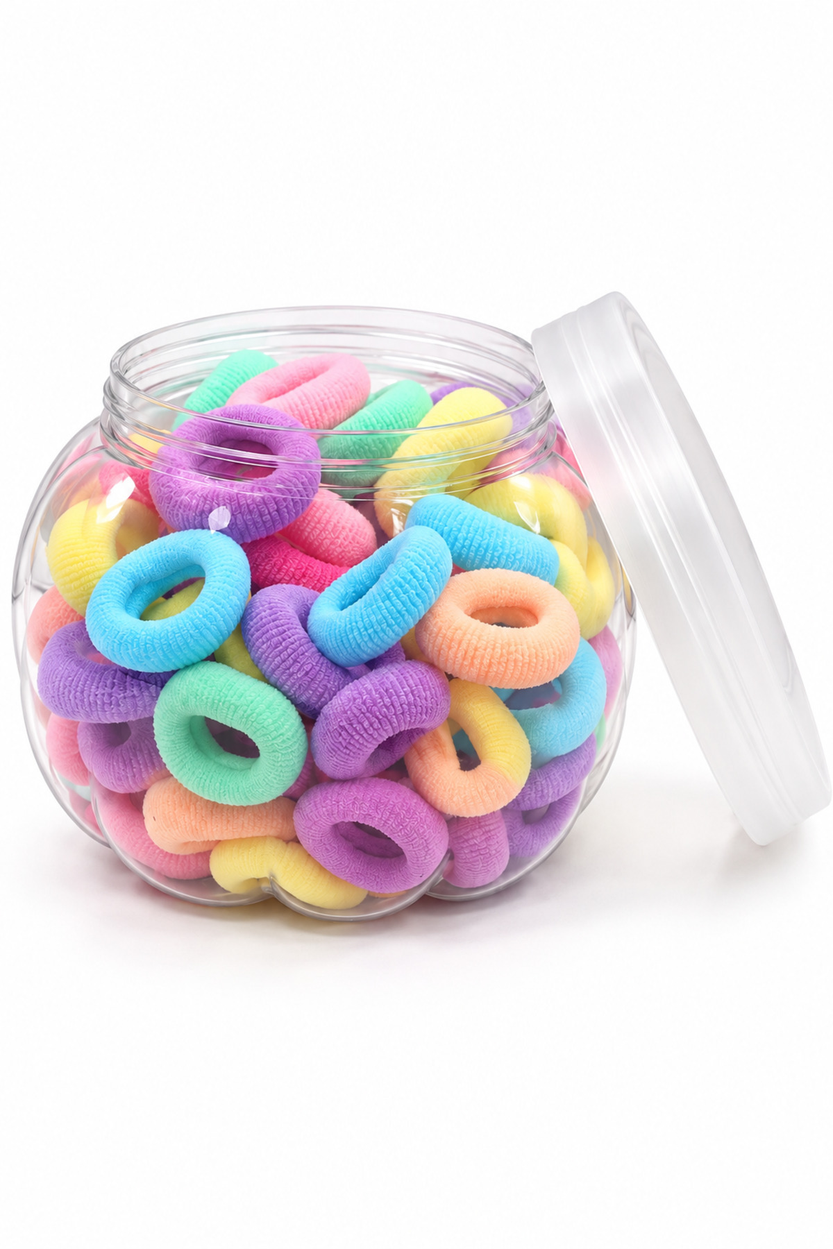 Pastel Bot SHEKER HOME Sheker Kids 100 Adet Pastel Renkli Lastik Saç Tokası Seti ...