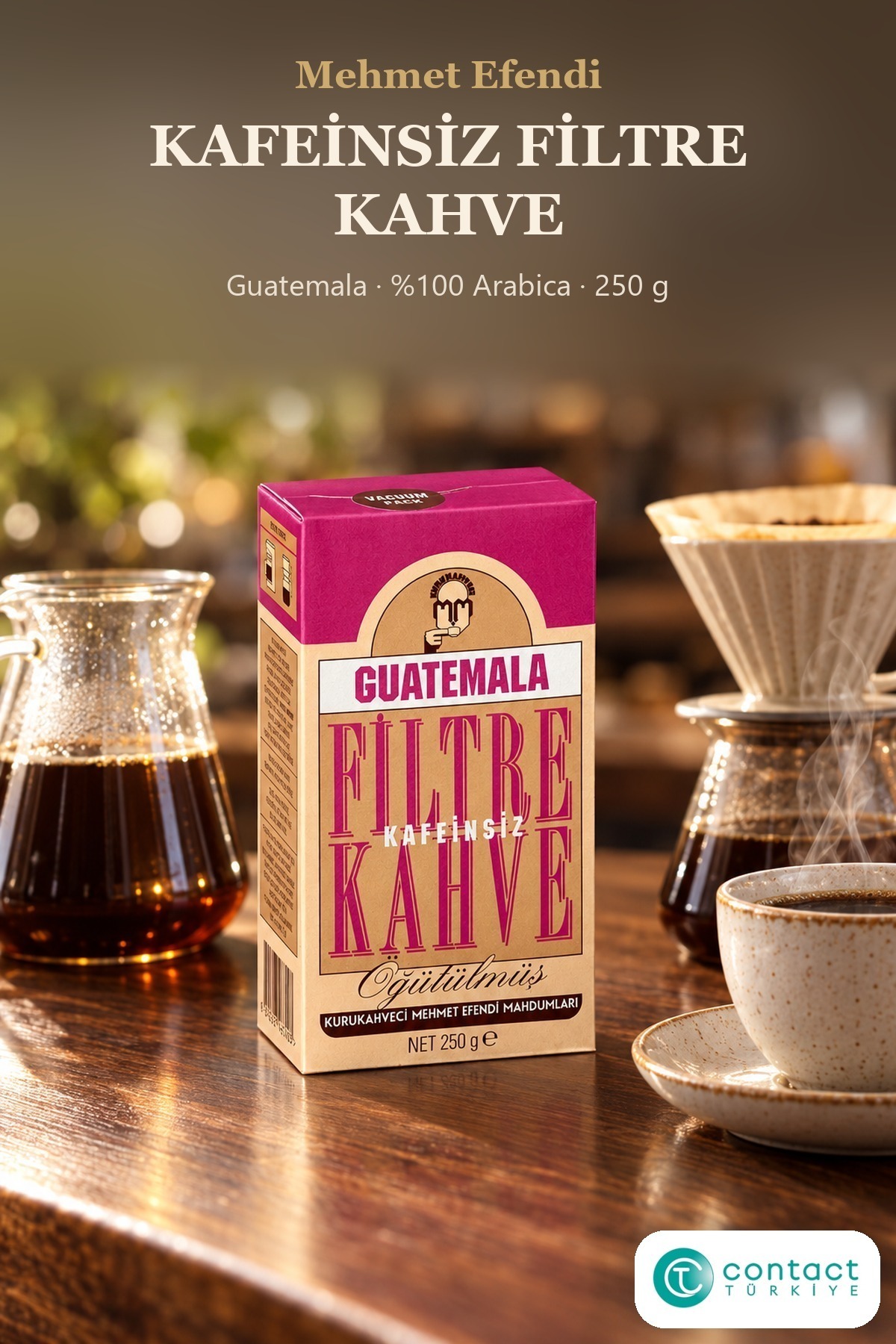Kurukahveci قهوه فیلتر کافئین‌زدایی شده گواتمالا ۲۵۰ گرم x ۲ عدد