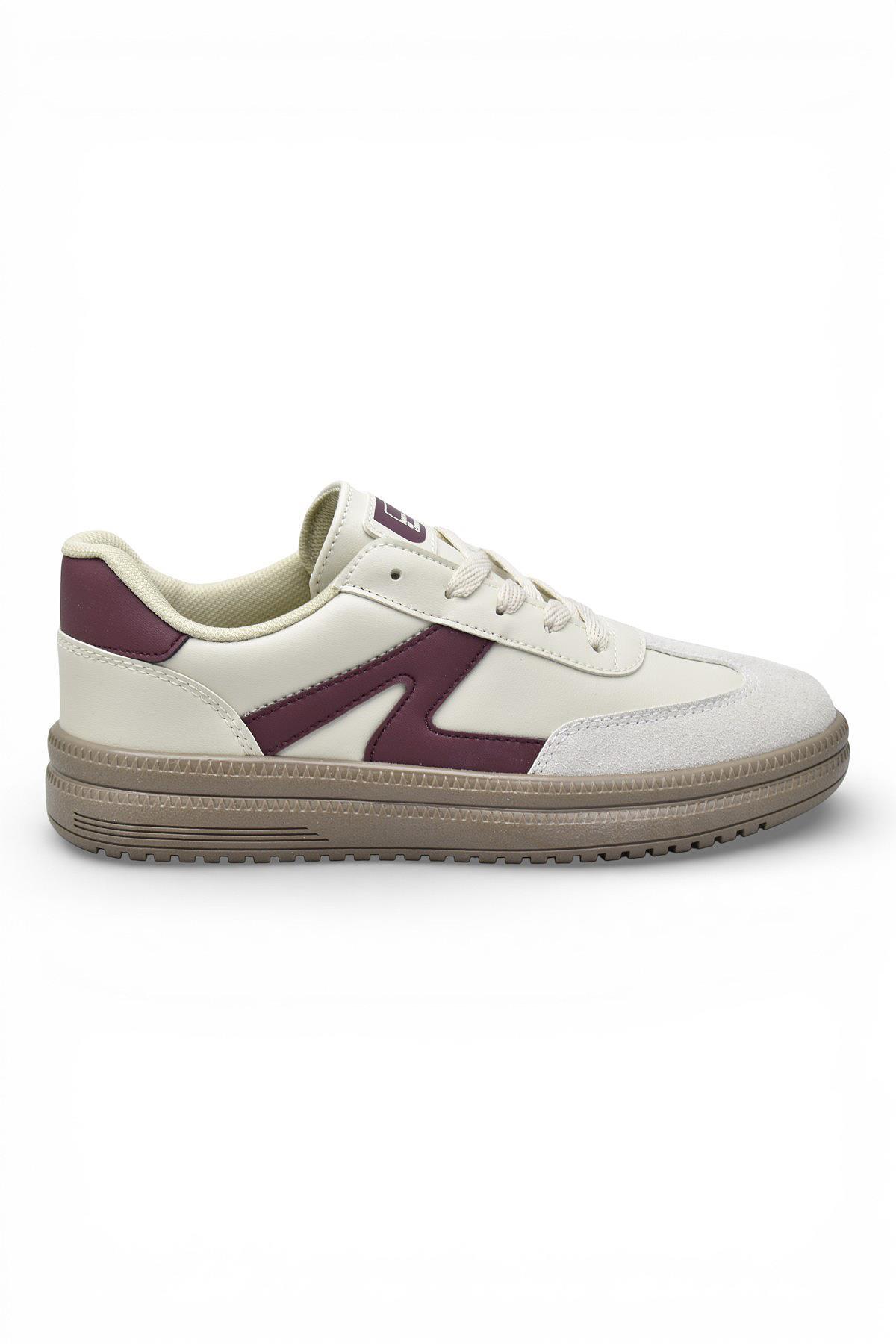 510 Hazır Taban Unisex Spor Ayakkabı Bağcıklı Rahat Sneaker Erkek Kadın Spor Ayakkabı — بژ T3972 — تصویر 3 از 7