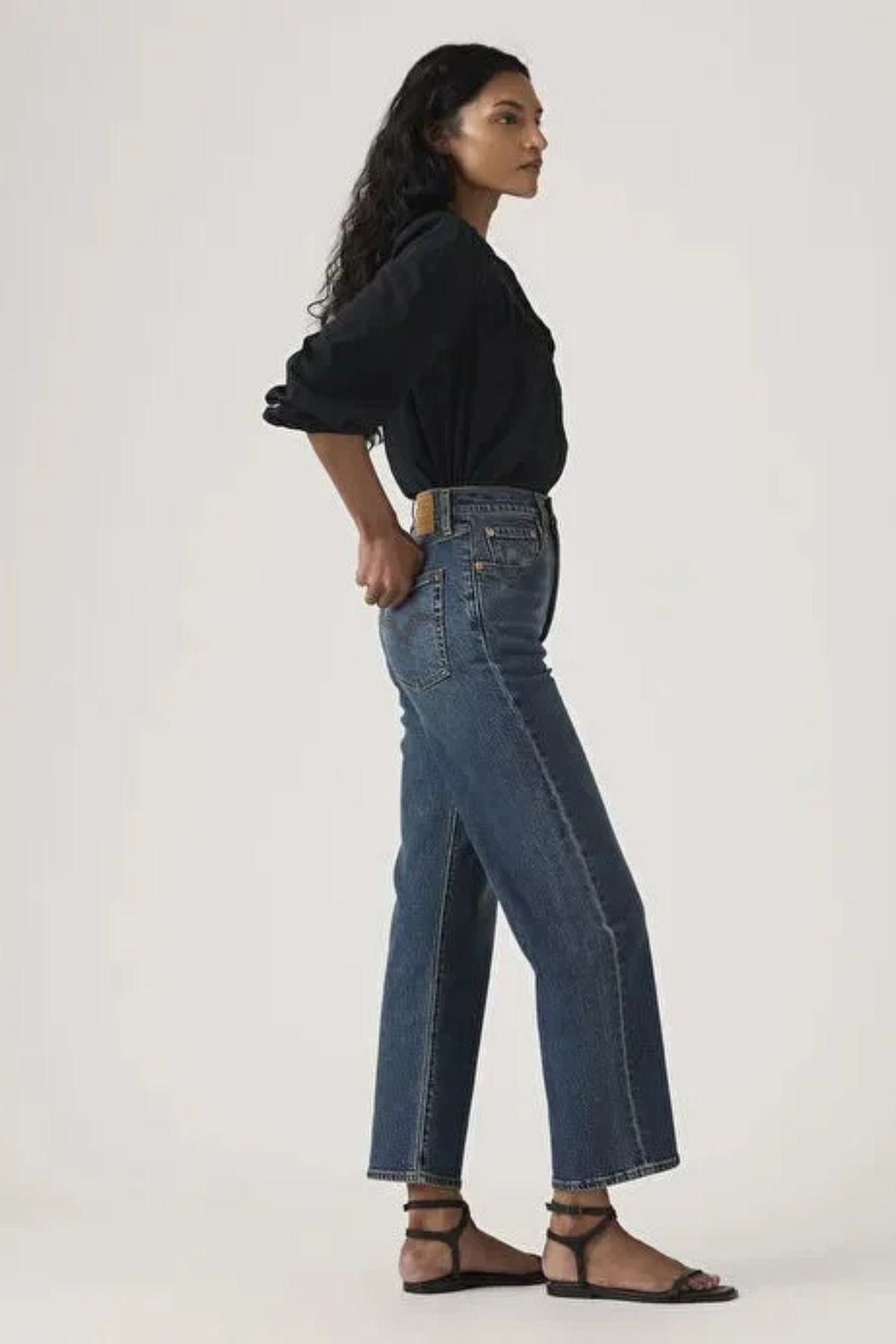شلوار جین زنانه Ribcage Straight Ankle Analyze This Ltw Dark Indigo