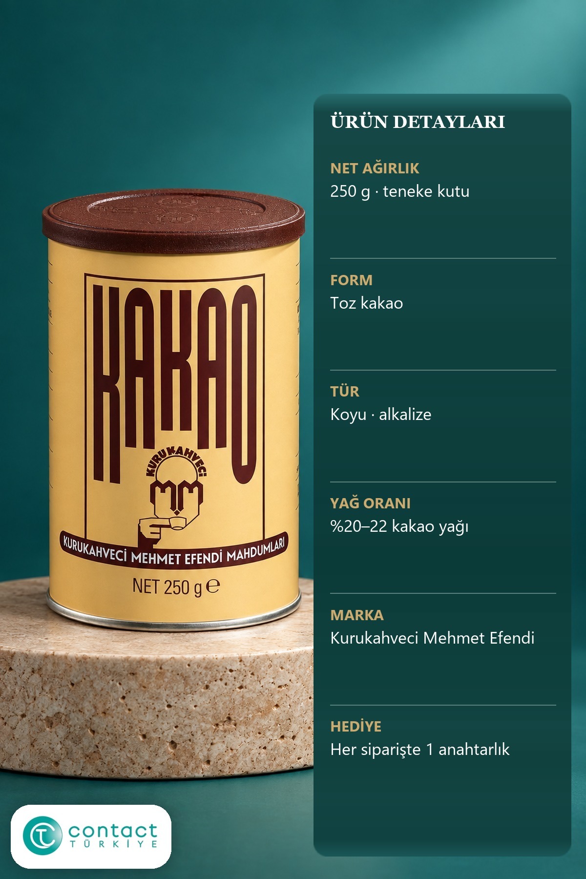 کاکائو توزو ۲۵۰ گرم قوطی فلزی x ۱۲ عدد - پودر کاکائو قلیایی رنگ تیره برای کیک و شیرینی
