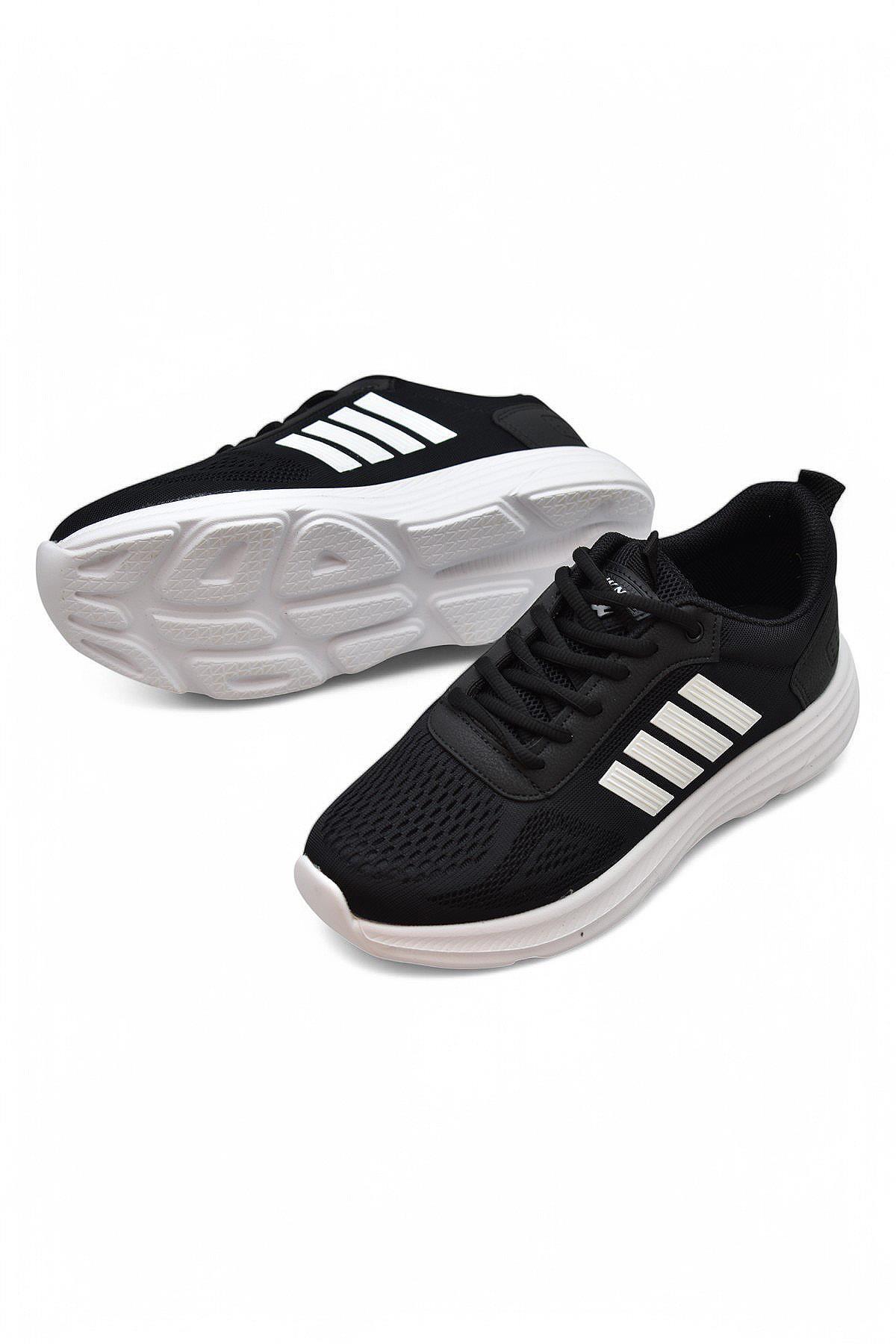4310-1 Tam Ortopedik Taban Unisex Spor Ayakkabı Yazlık Hafif Eva Taban Günlük Spor Ayakkabı — مشکی T3734 — تصویر 4 از 6