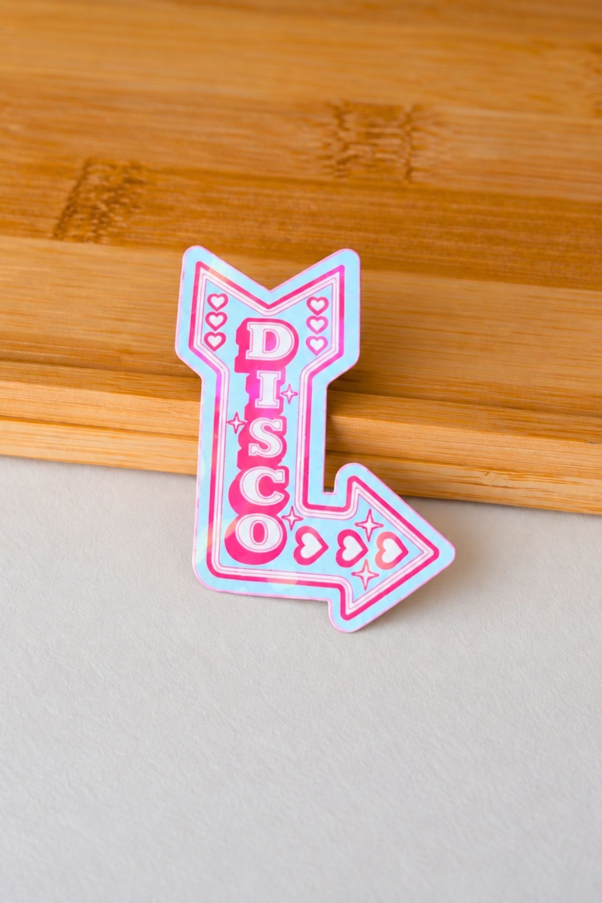 Hologram Efektli Laminasyonlu Tekli Sticker, Disco Etiket, Çok Amaçlı, Su Geçirmez ve Çizilmeye Dayanıklı Sticker