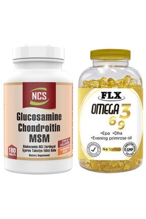 Glucosamine Msm Type Ll Collagen 180 Tablet & Flx Omega 3-6-9 90 Tablet 510607551