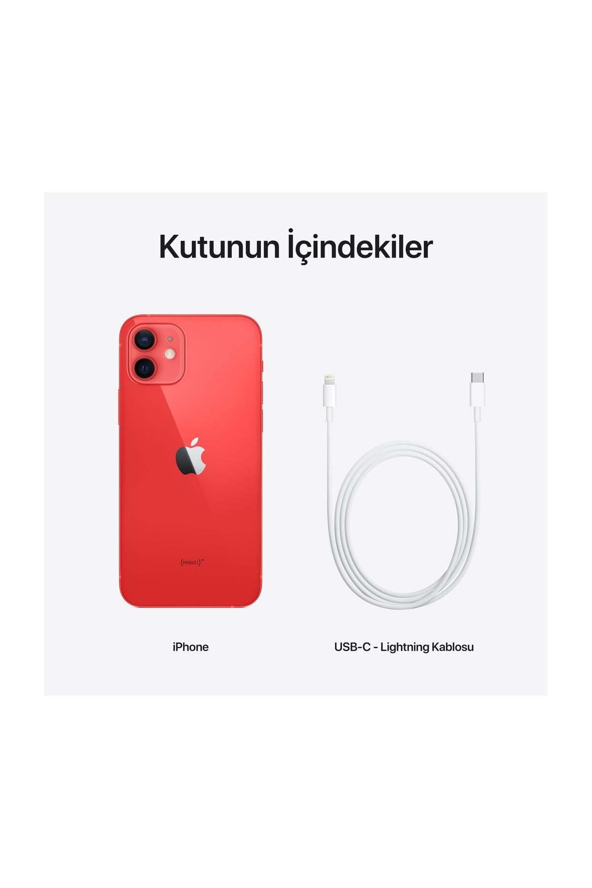 Apple iPhone 12 256 GB Kırmızı Cep Telefonu Aksesuarsız Kutu