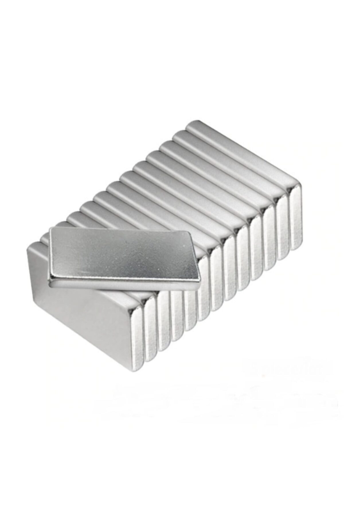 Dünya Magnet 20 Adet 20mm X 10mm X 2mm Köşeli Güçlü Neodyum Mıknatıs