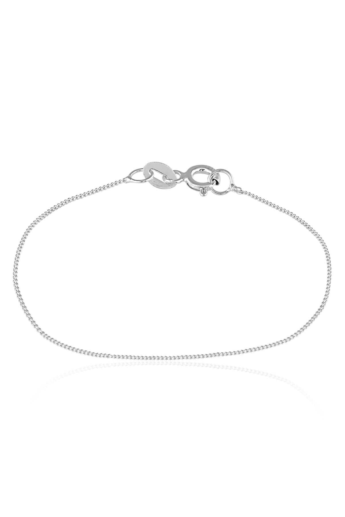 Ventino Silver 925 Ayar Gümüş Gurmet Zincir Bileklik Veb5246