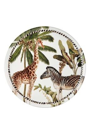 Monreve Safari 32cm Porselen Zebra 6'lı Servis Tabağı Mnr006-6 MONREVE006-6
