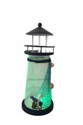 Metal Deniz Feneri Deniz Kabuğu Işlemeli Galata Kız Kulesı Martı Deniz Temalı Çok Işıklı TYC00233563990