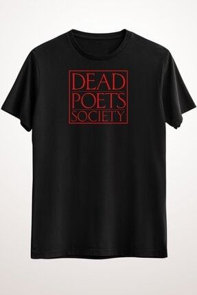 Erkek Siyah Dead Poets Society Essential T-shirt GR1697