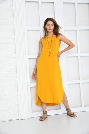 Nora Basic Sarı Elbise 134848
