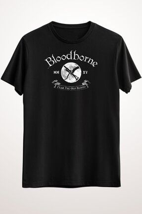 Erkek Siyah Bloodborne Crest Classic T-shirt GR1363