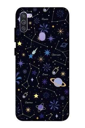Zipax Galaxy M11 Kılıf Yıldız Gezegen Baskılı Desenli Silikon Kılıf A++-8185 Galaxy M11 kılıf-Zipax8185D5