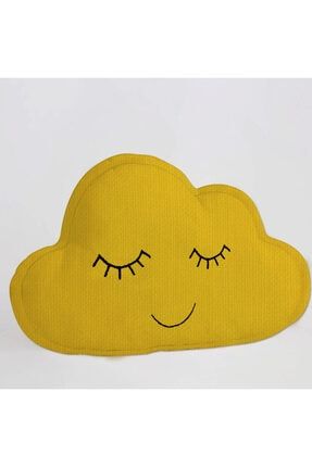 Bebek & Çocuk Odası Bulut Dekoratif Yastık Uyku Arkadaşı Sarı mimudekoblt