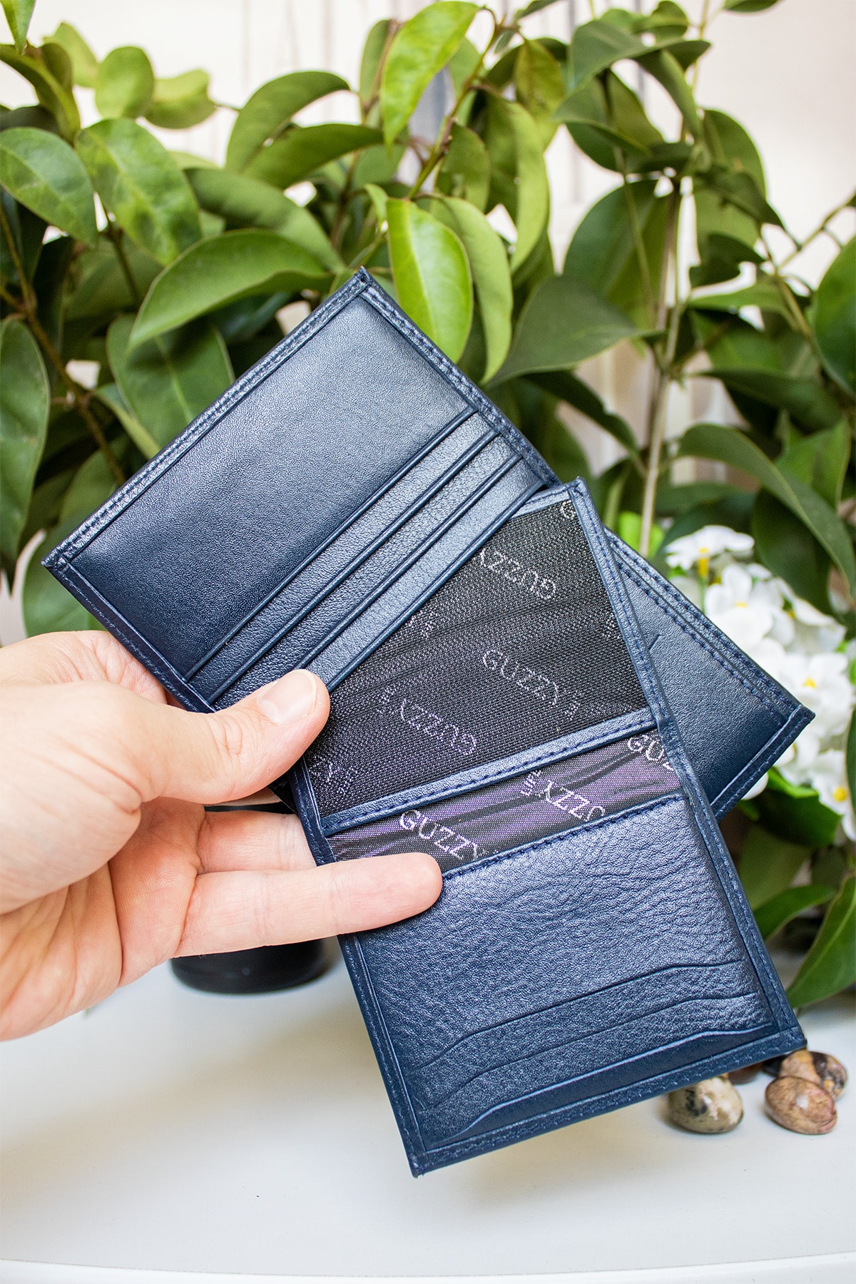 کیف پول مردانه آبی سرمه ای GUZZYLife | GL537 اورجینال - تصویر 3