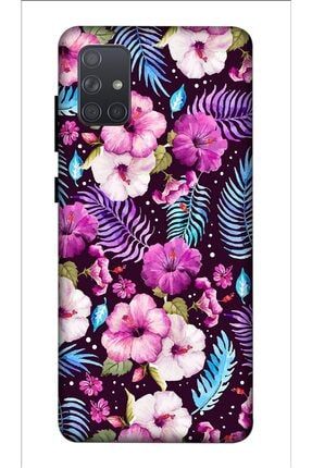 Galaxy A71 Kılıf Çiçekler Baskılı Desenli Silikon Kılıf A++-8105 Galaxy A71 kılıf-Zipax8105D5