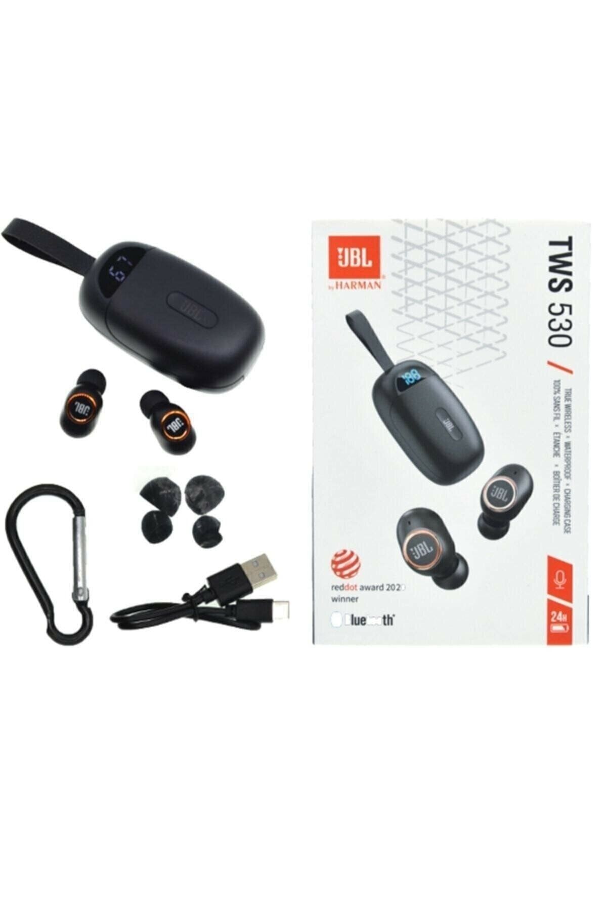 Genel Markalar Meroon Jbl Uyumlu Tws 530 Bluetooth Ve Dokunmatik Kablosuz Kulakl k Siyah Renk