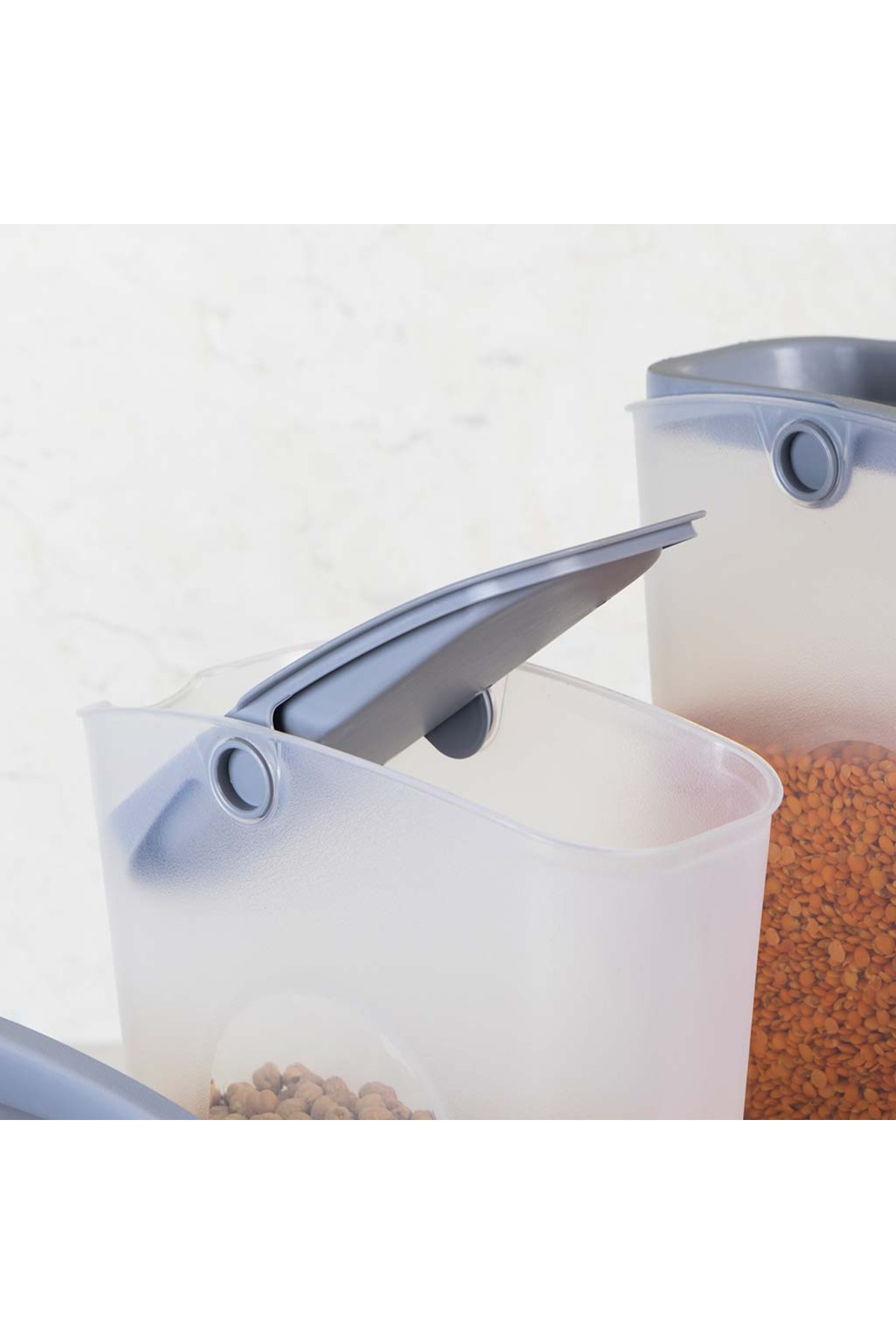 Kuru Gıda Saklama Kabı 1,35 L Bakliyat ve Erzak Kabı 12' li Set