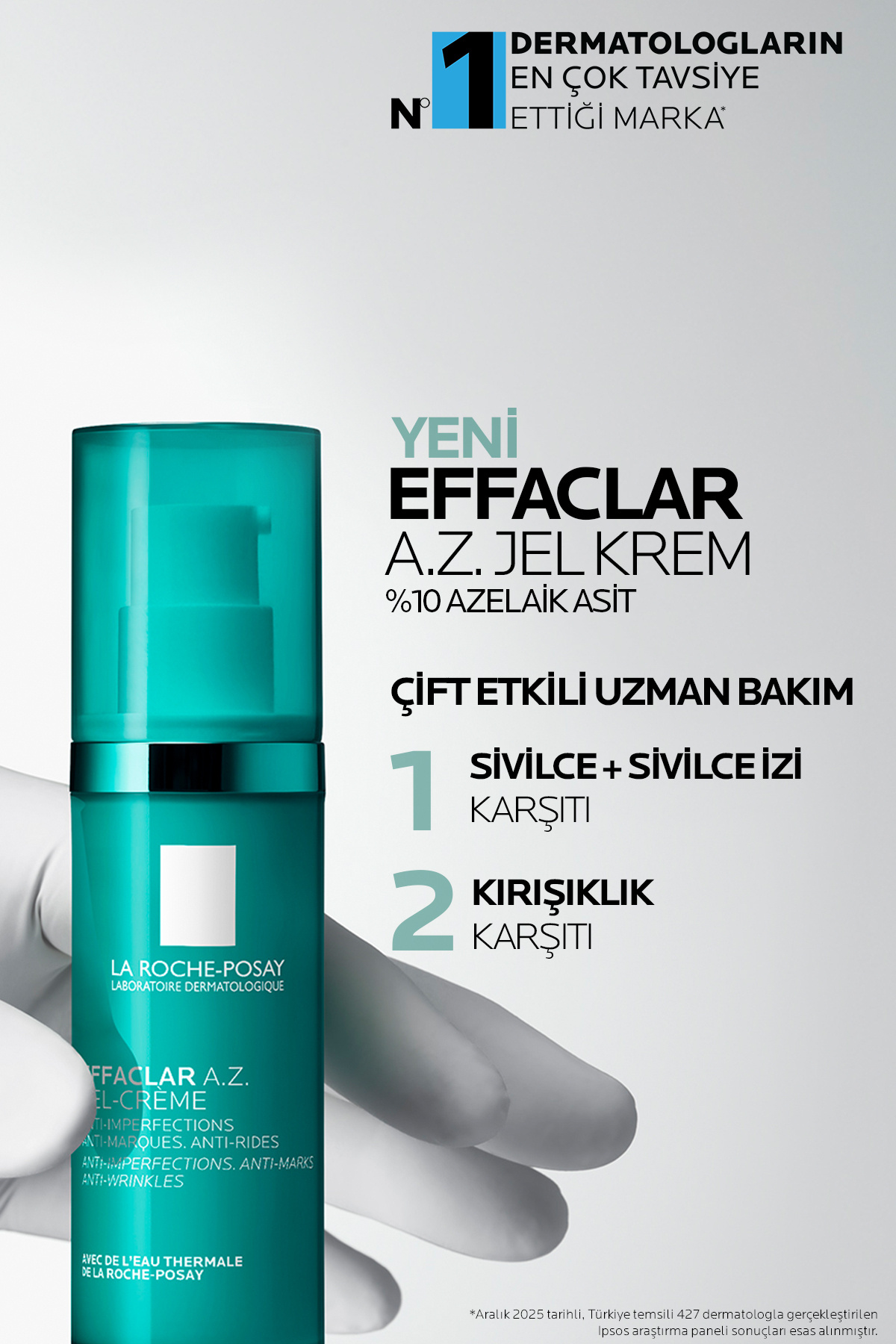 ست مراقبت از صورت و مو: کرم ژل Effaclar A.Z. 40 میلی لیتر و شامپو ضد شوره Dercos 50 میلی لیتر