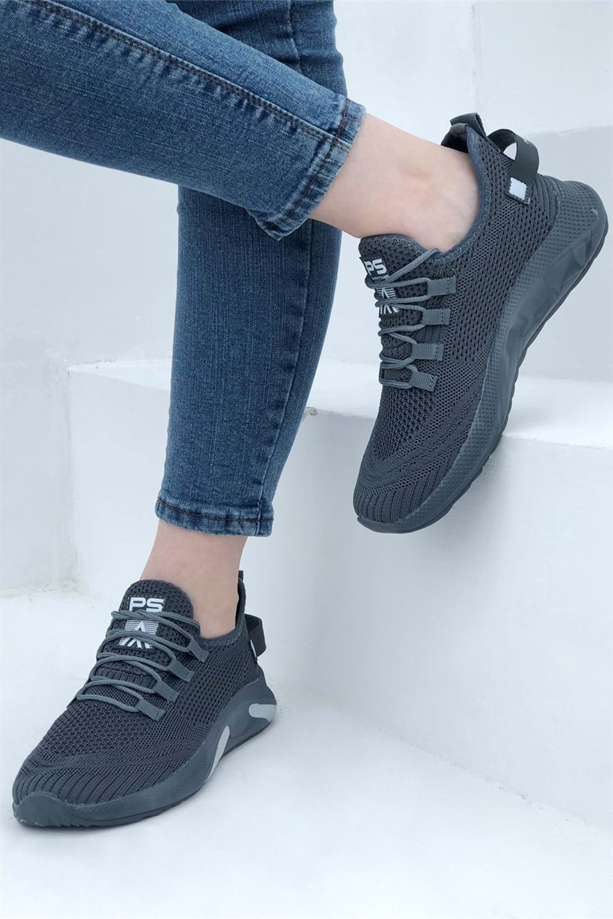 کفش ورزشی یونیسکس بافتنی Pasomia 062 Smoke Grey — رنگارنگ AST04235 — تصویر 2 از 5