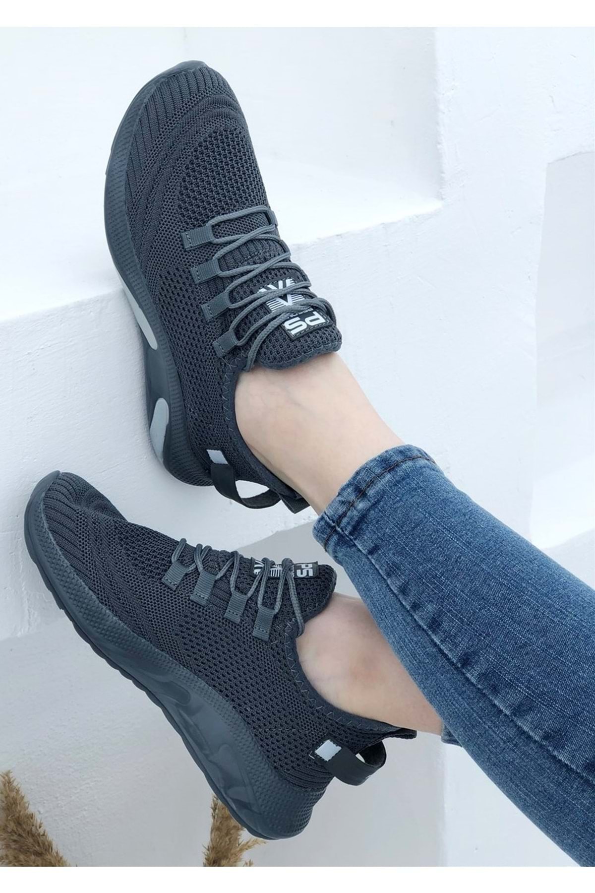 کفش ورزشی یونیسکس بافتنی Pasomia 062 Smoke Grey — رنگارنگ AST04235 — تصویر 4 از 5