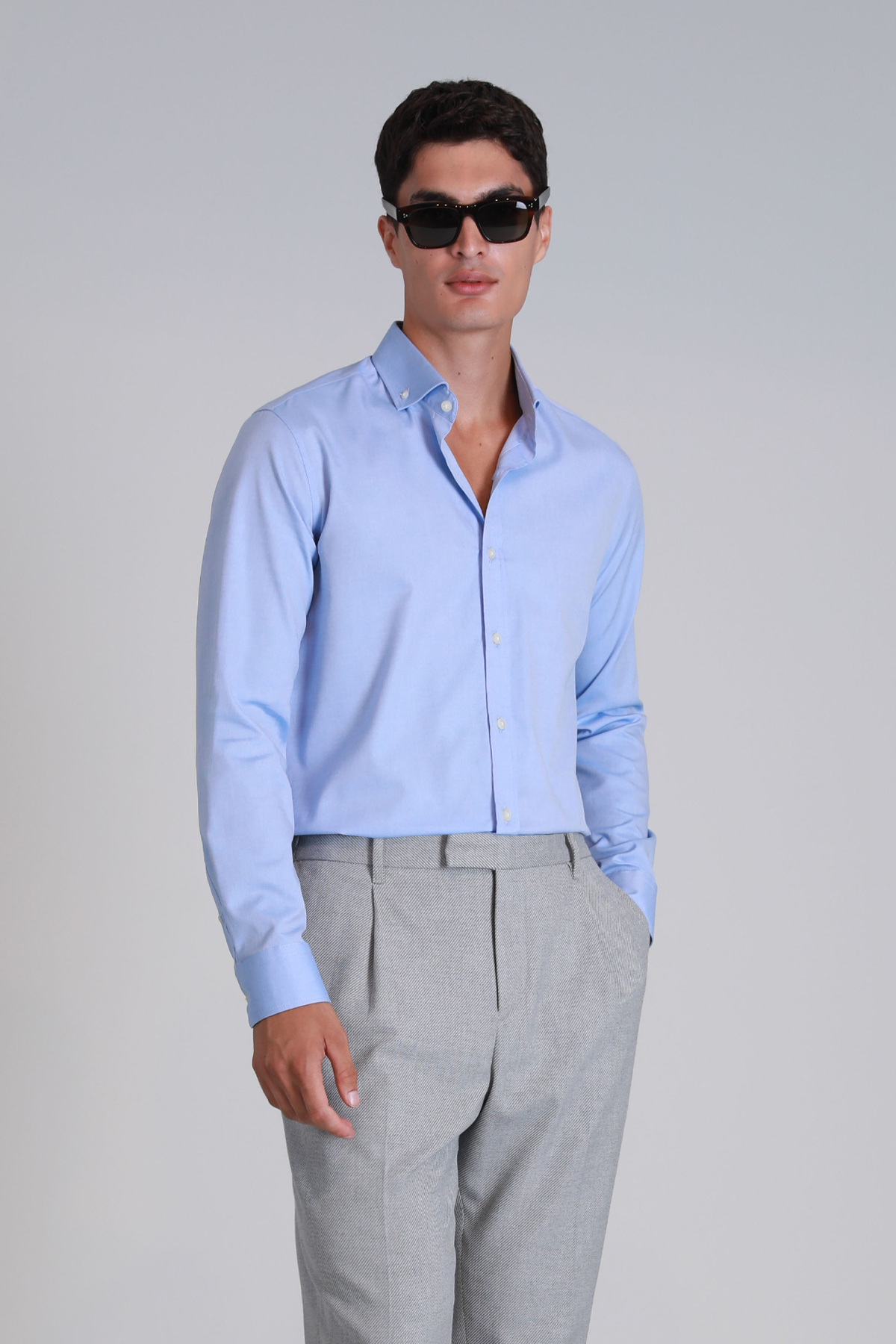 لوفیان پیراهن مردانه دنیل مدل Basic Slim Fit، آبی