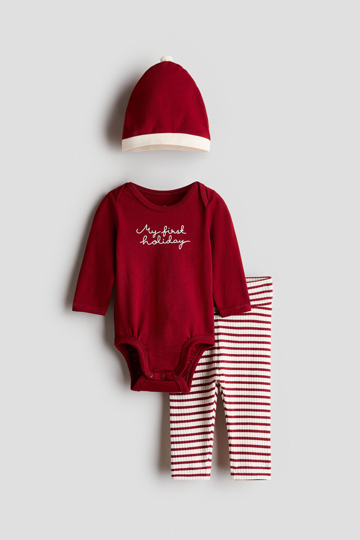 H&M 3 Parçalı Pamuklu Jarse Set