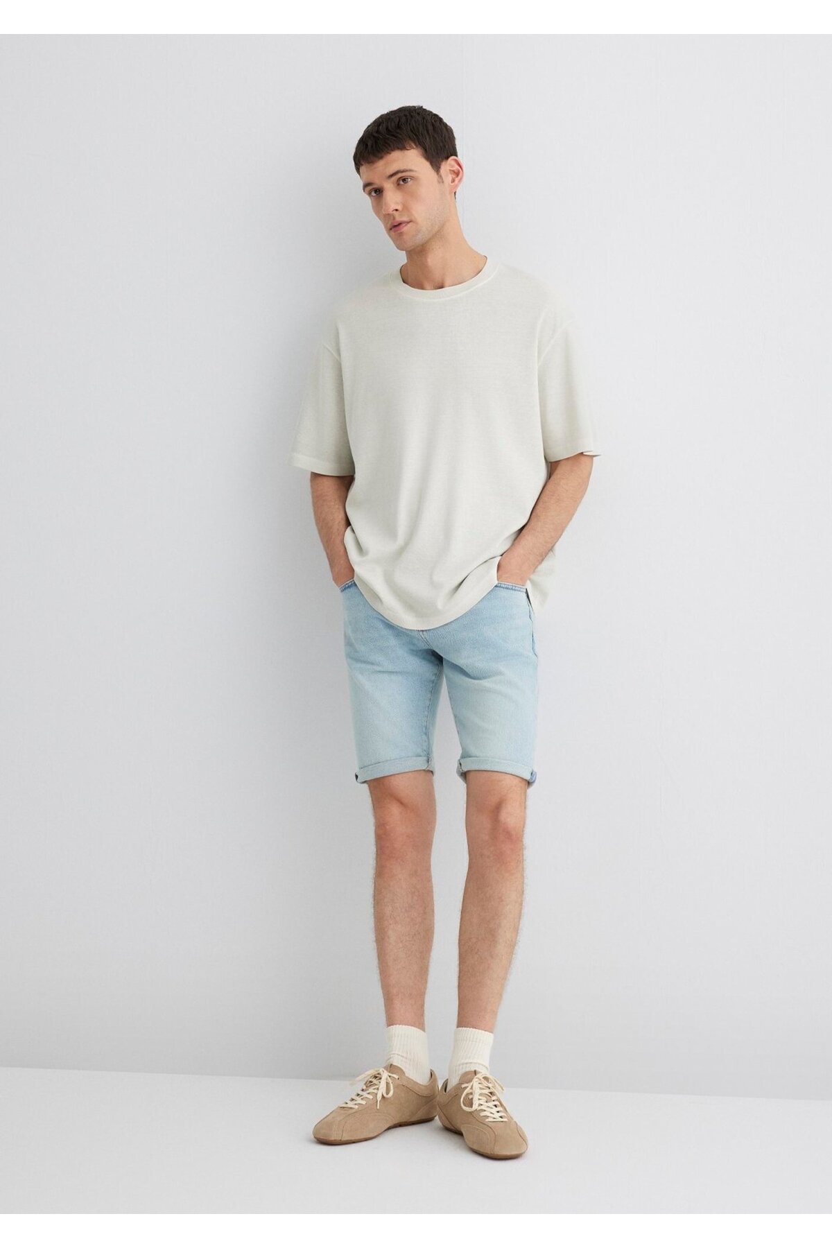 شلوارک برمودامردانهMaviآبی