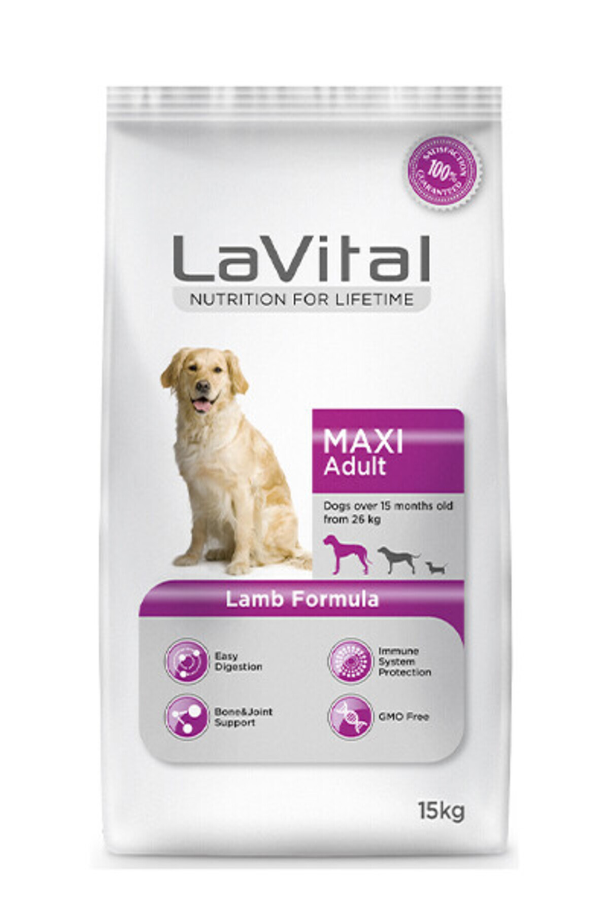 LaVital Büyük Irk Yetişkin Kuru Köpek Maması (Maxi Adult) Kuzu Etli 15 Kg