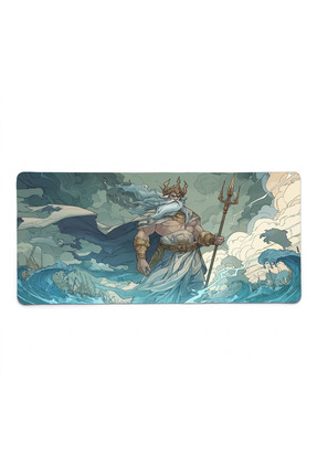 Aeronx POSEIDON 30x70 Desenli Dijital Baskılı Oyuncu Mousepad XXL Kaymaz Tabanlı