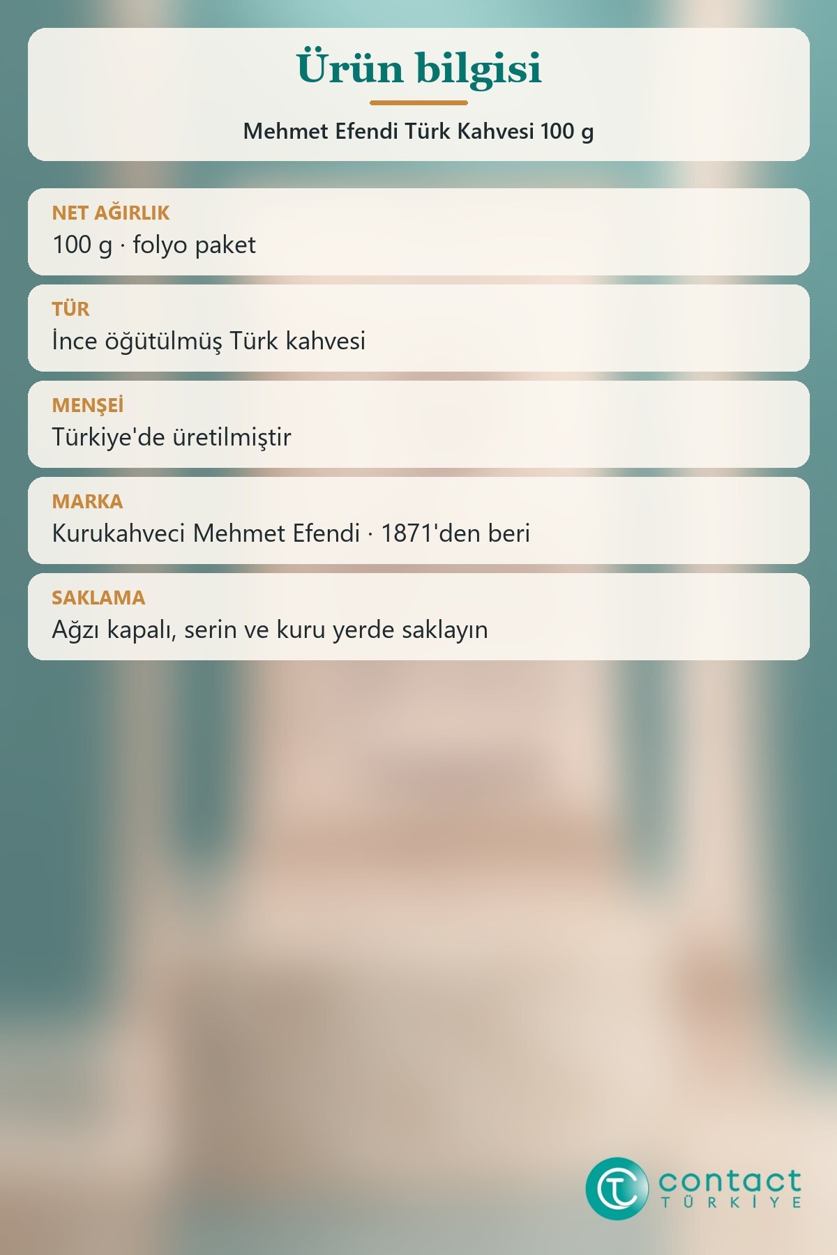 قهوه ترک کوروکاهوه‌جی 100 گرم بسته فویلی x 25 عدد (1 کارتن)