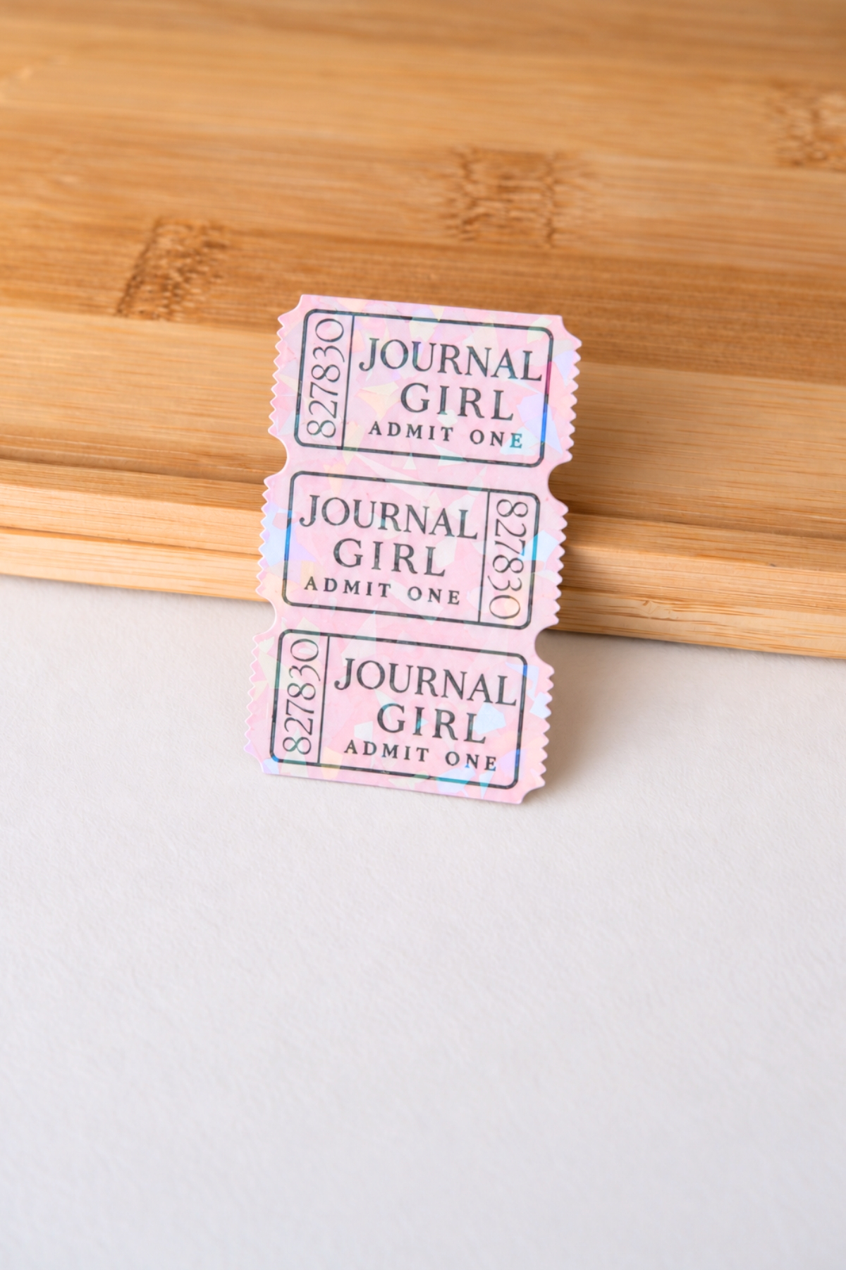 Hologram Efektli Laminasyonlu Tekli Sticker, Journal Girl Etiket, Çok Amaçlı, Su Geçirmez ve Çizilmeye Dayanıklı Sticker