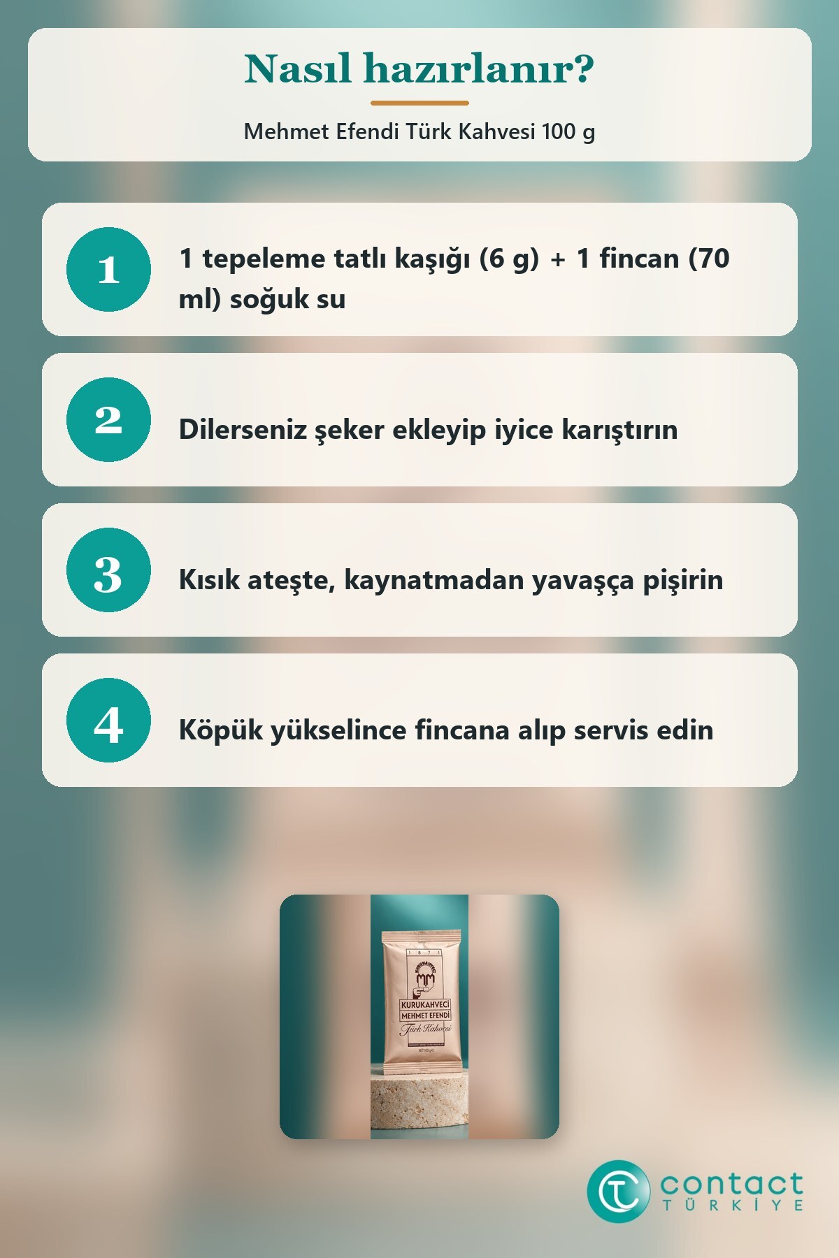 قهوه ترک کوروکاهوه‌جی 100 گرم بسته فویلی x 25 عدد (1 کارتن)