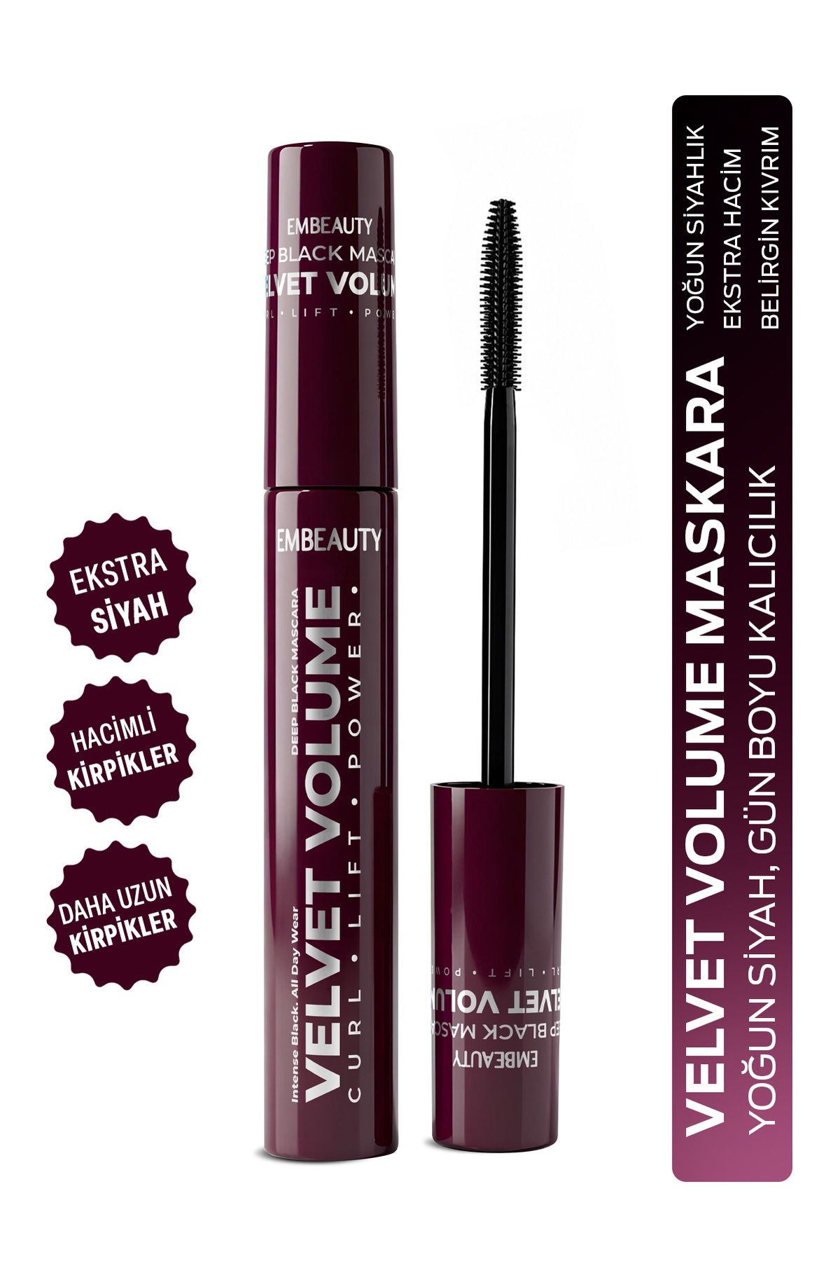 Embeauty Ultra Siyah Dolgunlaştırıcı Maskara – Hacim ve Uzunluk Etkili