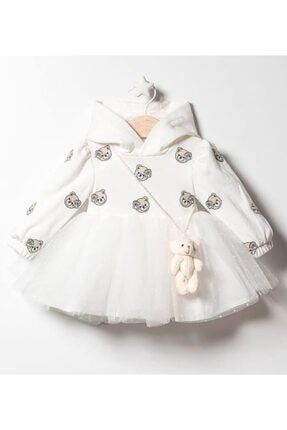 Kız Bebek Betty Kapüşonlu Oyuncak Aksesuarlı Tütülü Elbise (3-18) Ay Arası 5367236727