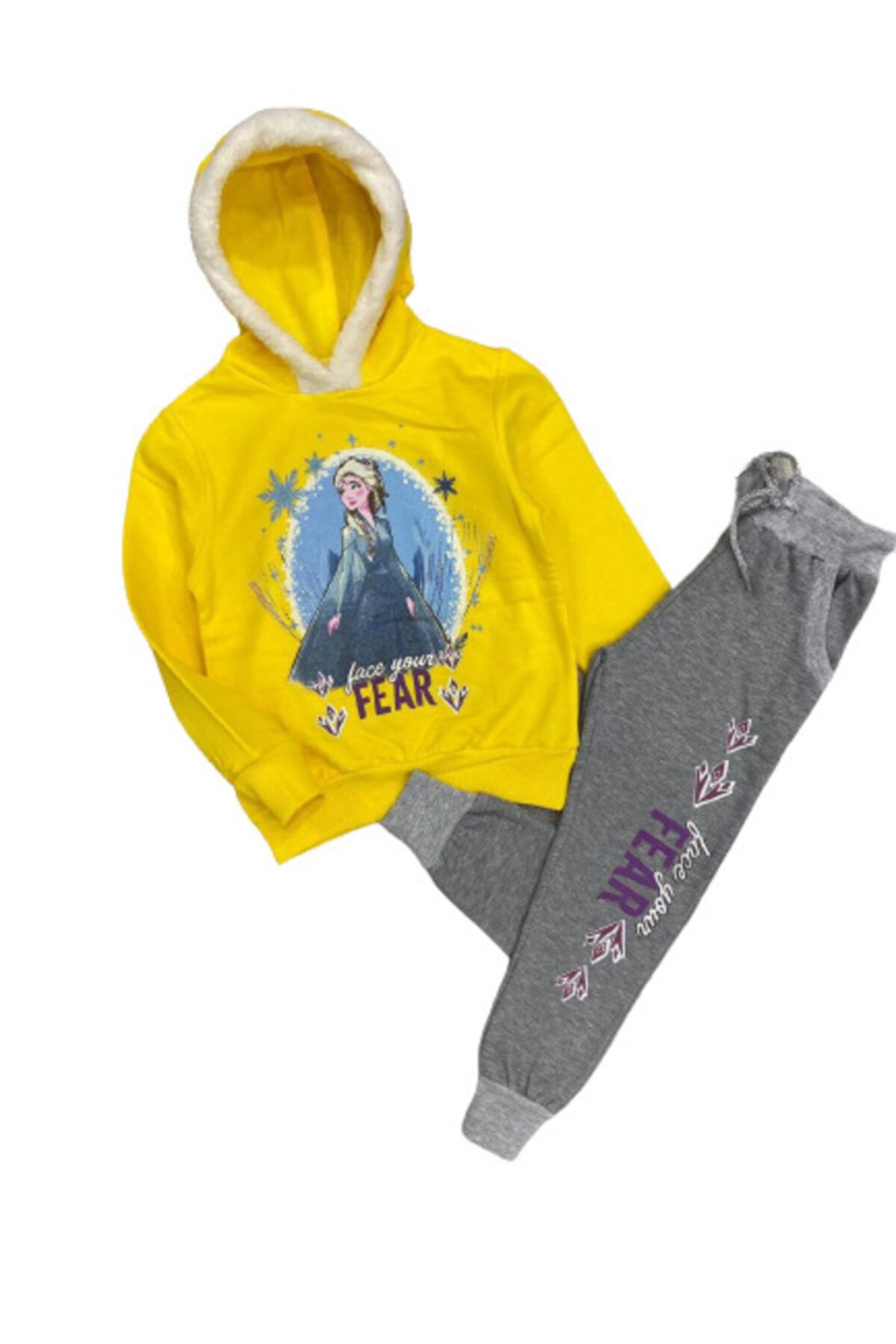 Lolliboomkids Girl Child Ice Princess Elsa Printed Fleece Detailed