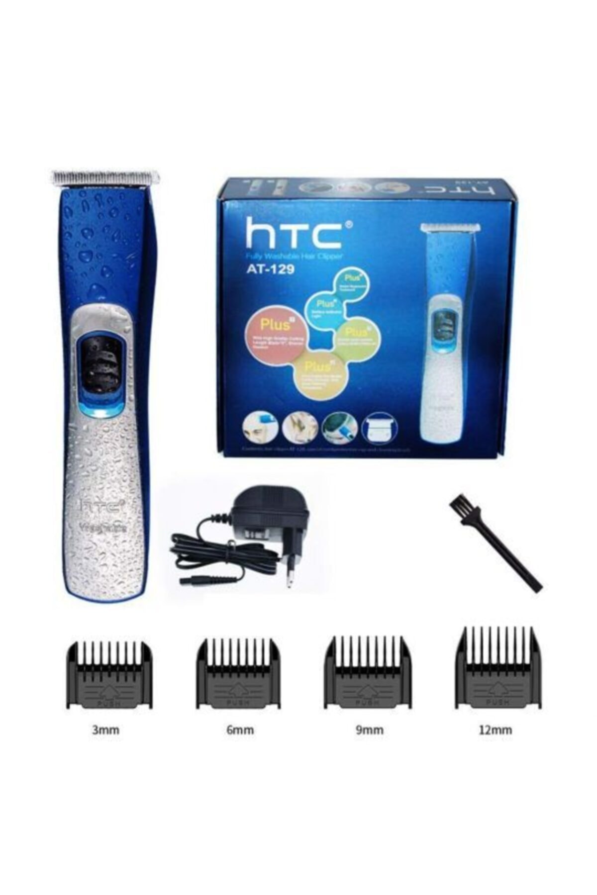 HTC Şarjlı Suya Dayanıklı Saç-sakal Traş Makinesi At-129