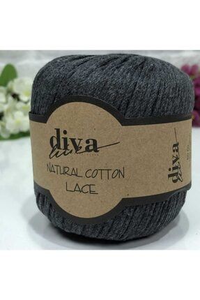 Diva Natural Cotton Lace Lase Ipi 2108 Koyu Gri DiwaLine-DV017