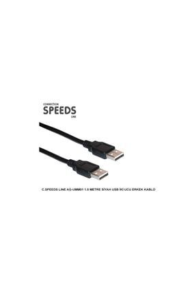 C.speeds Lıne Ag-umm01 1.5 Metre Siyah Usb To Usb Iki Ucu Erkek Kablo TYC00213743281