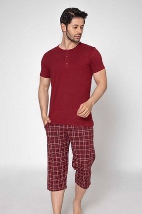 Kısa Kol Erkek Kapri & Bermuda Pijama Takımı ÇARŞINET5885