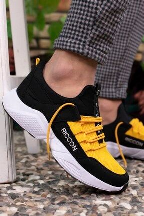Siyah Sarı Unisex Sneaker RCNWLG072