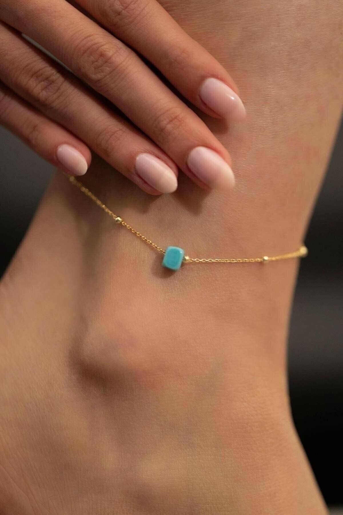 The Collection-Gold Plated Beaded Chain Anklet 1