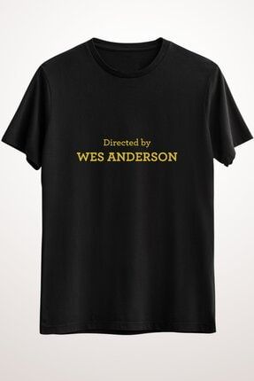 Erkek Siyah Directed By Wes Anderson Essential T-shirt GR1744