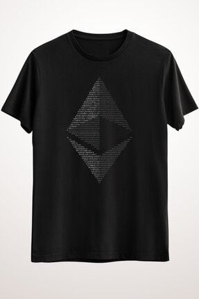 Erkek Siyah Ethereum Binary Active T-shirt GR1887