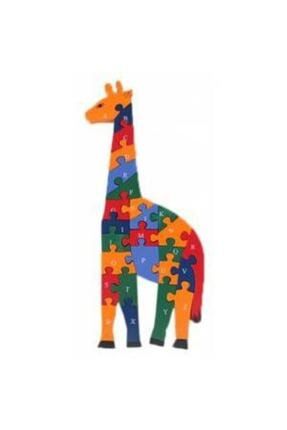 Zürafa Ahşap Hayvan Figürlü Sayı Ve Harf Bultak Puzzle PRA-1178045-7481