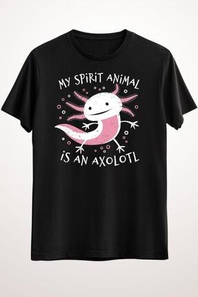 Erkek Siyah Cute Amphibian - My Spirit Animal Is An Axolotl Classic T-shirt GR1644