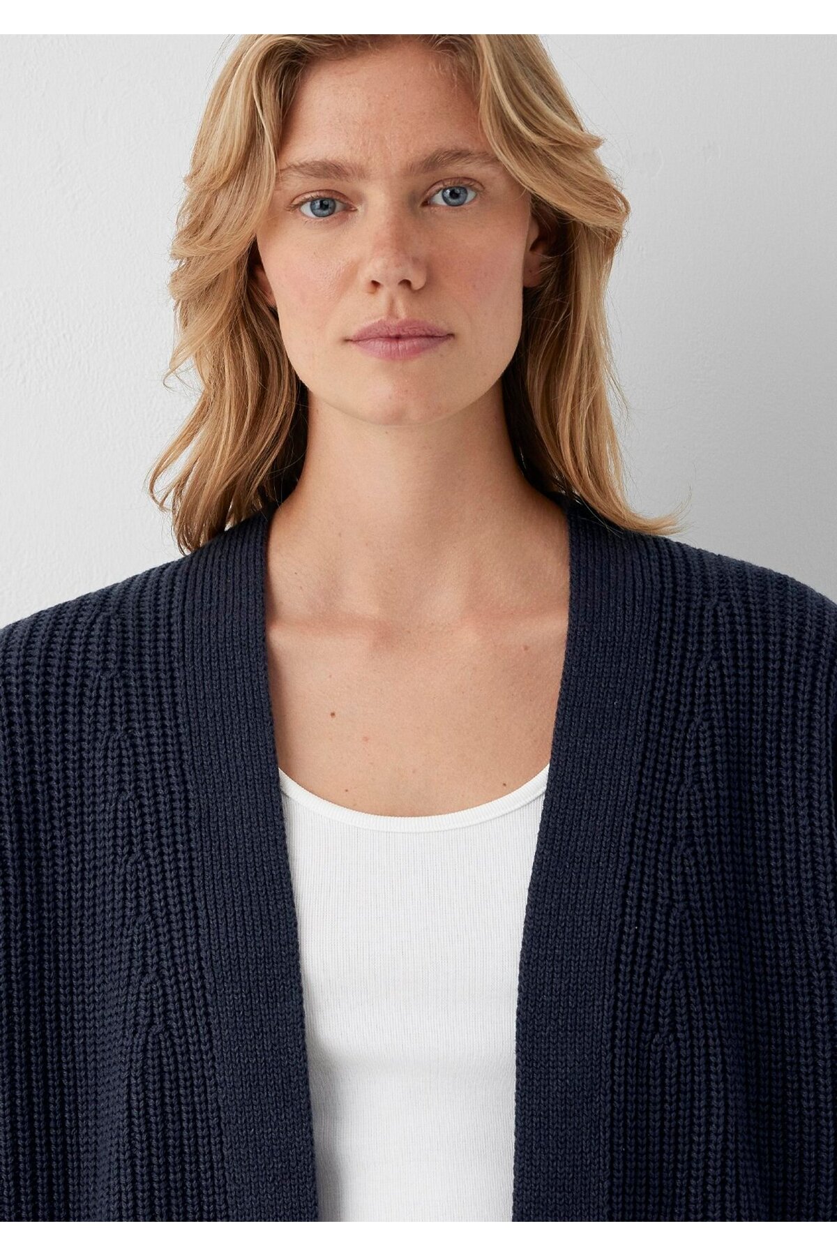 کاردیگان بلند لاجوردی اوورسایز / گشاد 1710118-82318