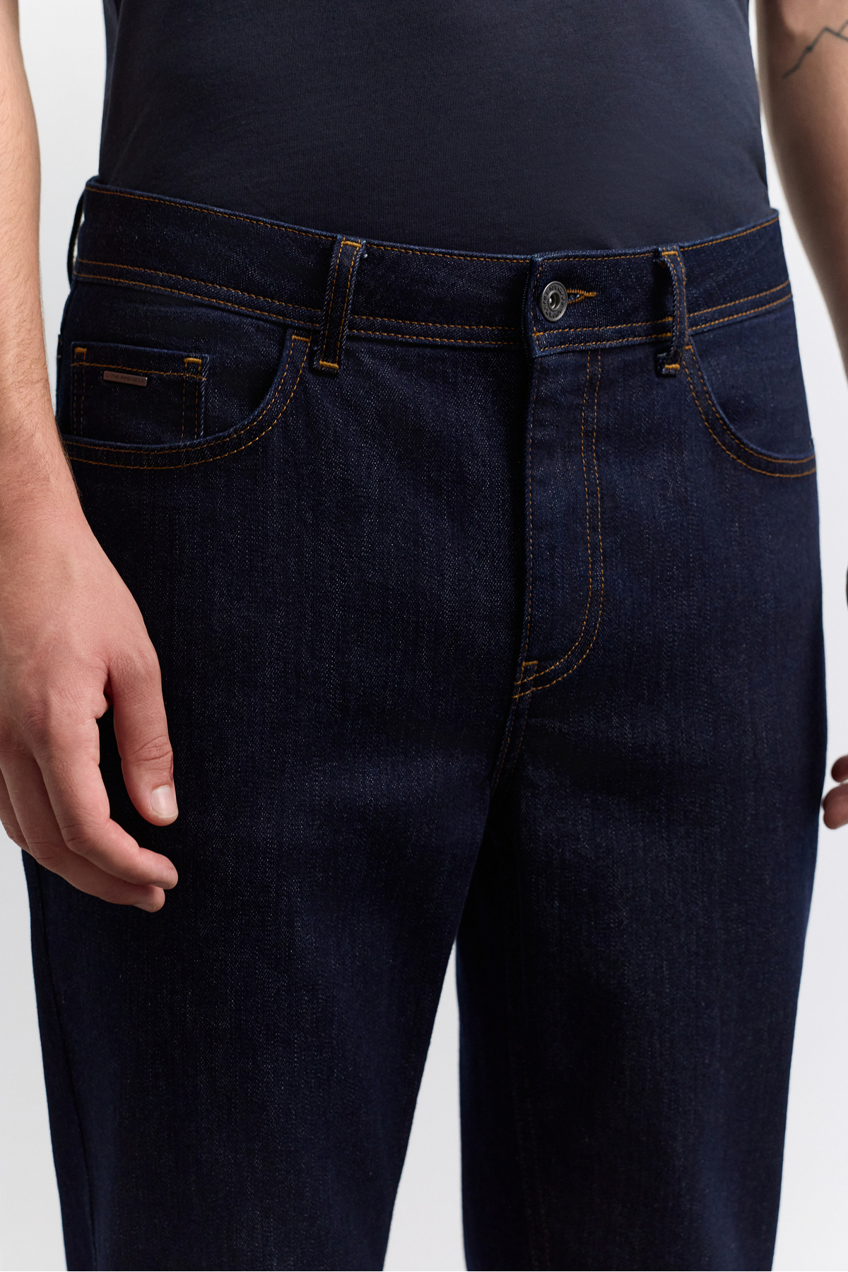 شلوار جین مردانه لاجوردی اسکیتمه ییکمالی پنبه‌ای الاستانی مدل Madrid Comfort Slim Fit A62Y3531